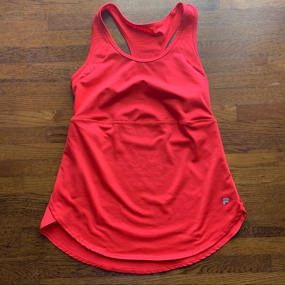 FILA Running Tank Bright Orange Top Size XS